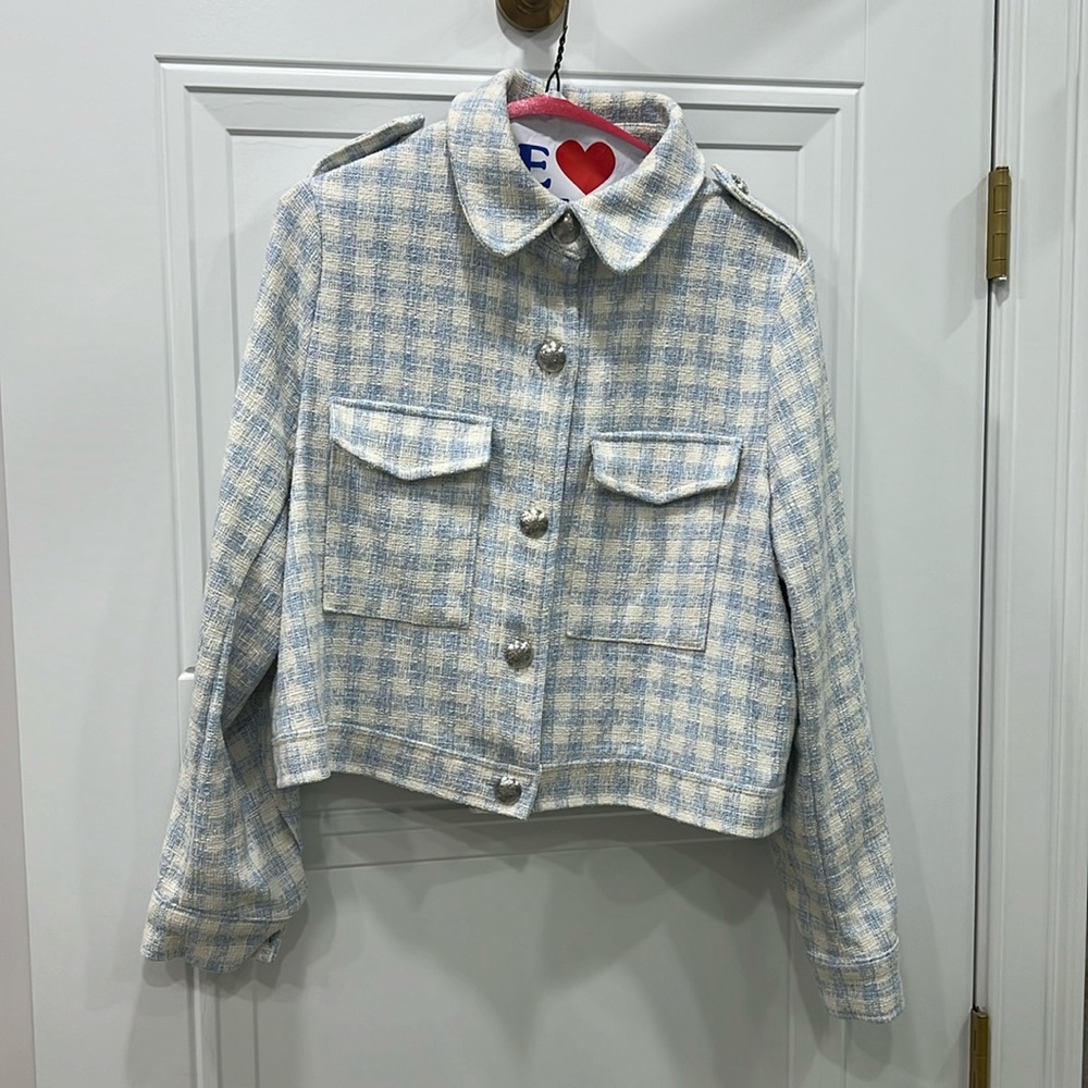 zara tweed utility style jacket